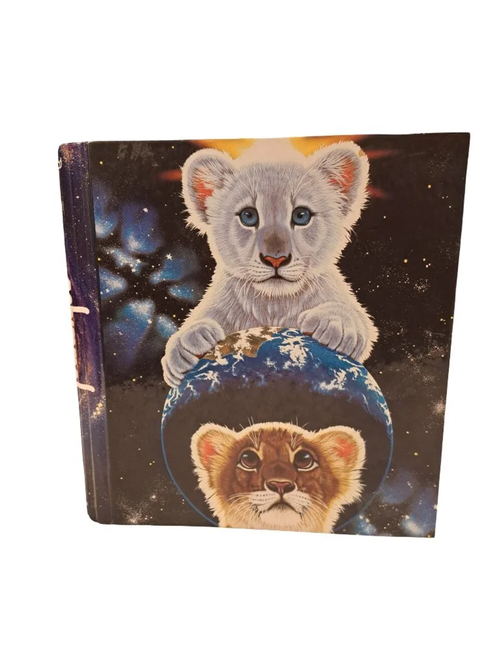 Vintage Mead Schim Schimmel 3 Ring Binder Lion Cubs Space Whales 1998 RARE